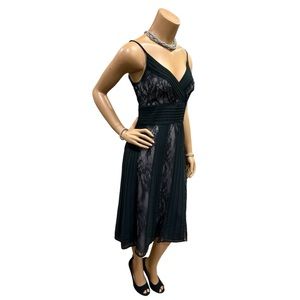 Classy Black Spaghetti Strap Cocktail Dress